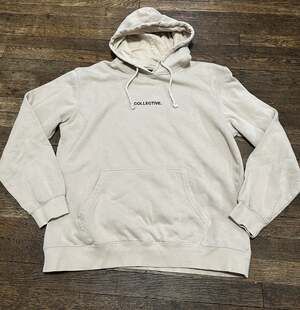 Cotton On Garments Collective Off-White Hooded Sweatshirt